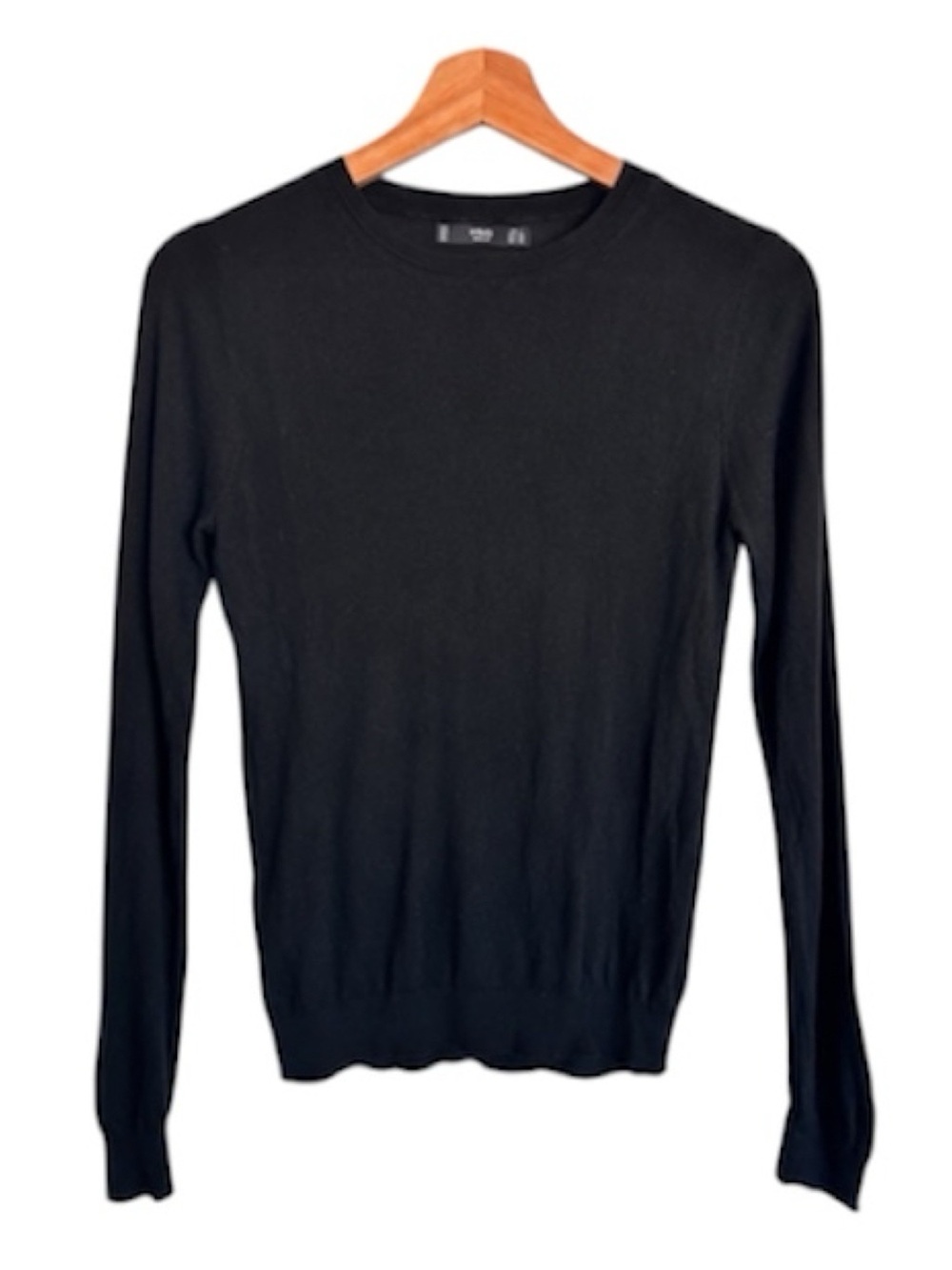 Mango Basics Black Lightweight Knit Sweater XS
